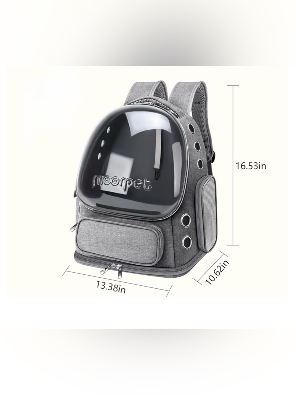 Moorpet Bubble Adjustable Pet Backpack - Like New - Never Used - Picture 12 of 12
